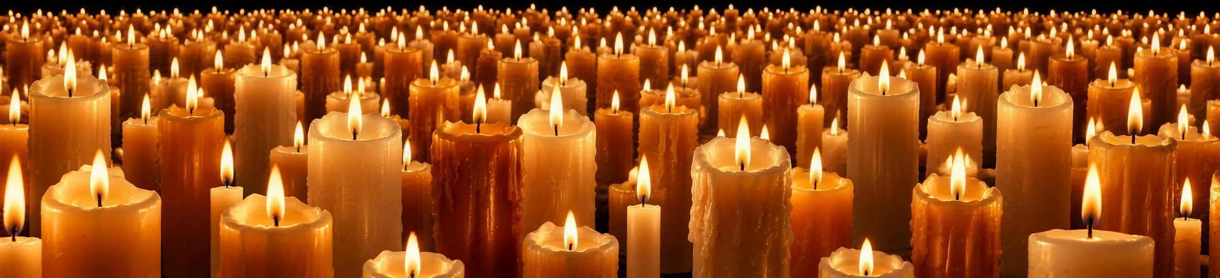 Cientos de velas encendidas
