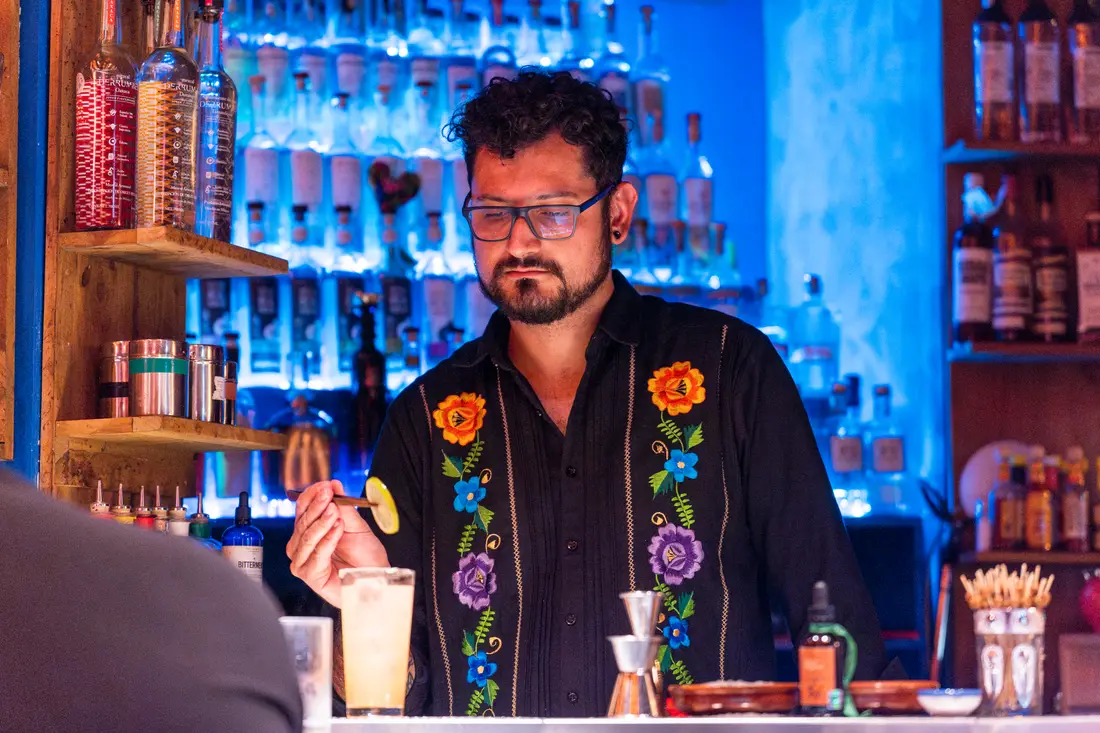 Barra de Piñata Cantina con su colección de agaves